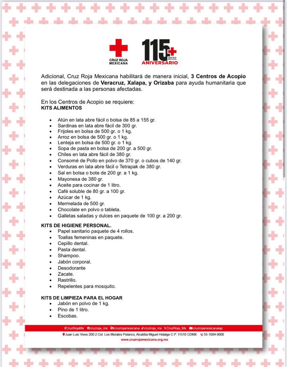 CruzRoja_MX's tweet photo. #Enterate | Cruz Roja Mexicana activa su Plan de Acción y Respuesta ante las inundaciones en #Veracruz. https://t.co/F2FmxuyY27