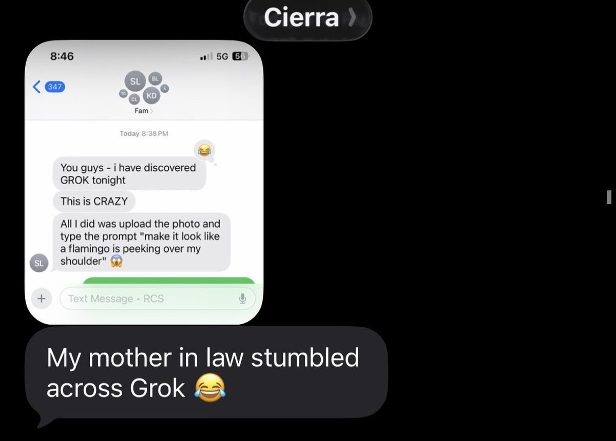 cstanley's tweet image. Tell all your friends and family about Grok! It is so much fun to Imagine!

My family and extended family are having an absolute blast 🤣

Have your mom use it, your dad, your friends, and tell us what you don’t like so we can fix it!