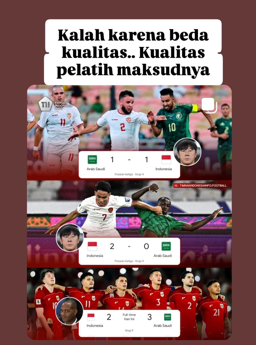 Kalau kata Ketum PSSI kalah karena beda Kualitas... .. Betul sihh kualitas pelatih kan?  #PatrickOut