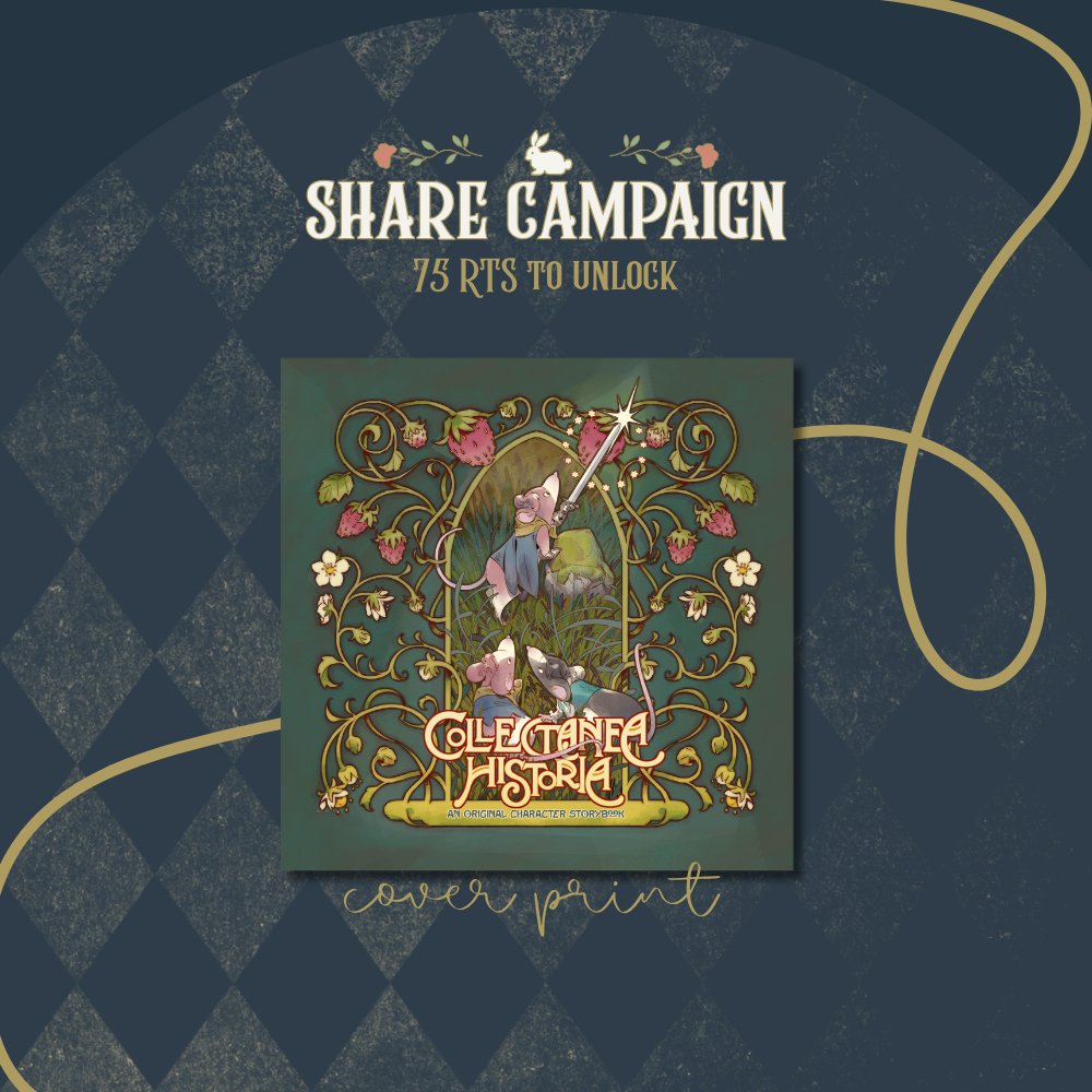 🐇 SHARE CAMPAIGN 🐇

Our woodland friends have come to us with an proposal:  75 retweets 🔁 of the preorder post across all socials in exchange for a cover print included in all physical orders! Can you help us reach our goal? 👀