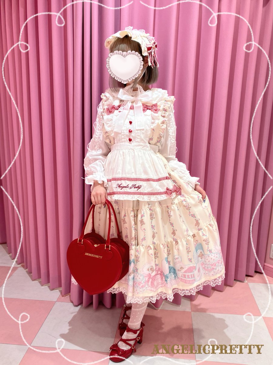Angelic Pretty 夢見るTinyBearエプロン風ティアードスカート 商品詳細ページ