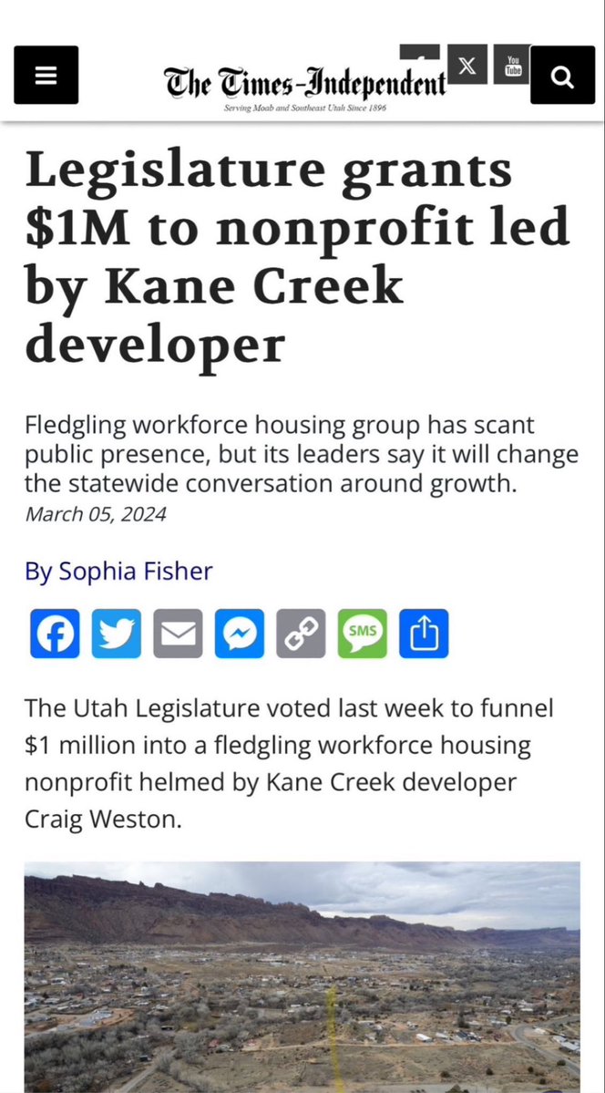 Just Phil Lyman (@phil_lyman) on Twitter photo We turn now to "Utah Workforce Housing Advocacy, the nonprofit awarded funding" by the legislature, whose stated goal is  “nothing short of a complete overhaul of housing policy in Utah.” 
"Steve Waldrip, a former state legislator named last year as Gov. Spencer Cox’s senior We turn now to "Utah Workforce Housing Advocacy, the nonprofit awarded funding" by the legislature, whose stated goal is  “nothing short of a complete overhaul of housing policy in Utah.” 
"Steve Waldrip, a former state legislator named last year as Gov. Spencer Cox’s senior