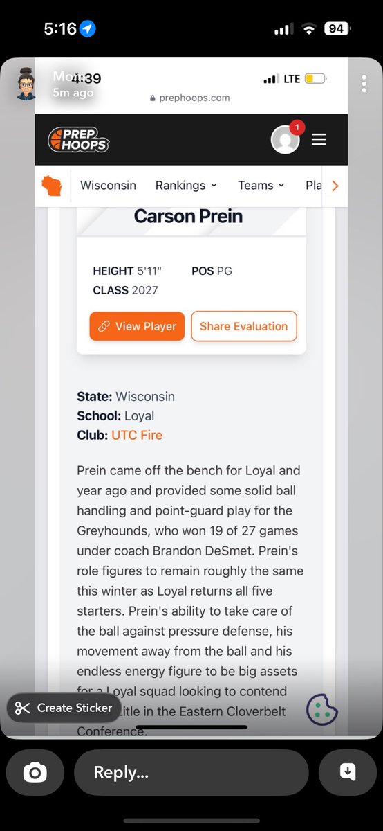 Carson Prein tweet media