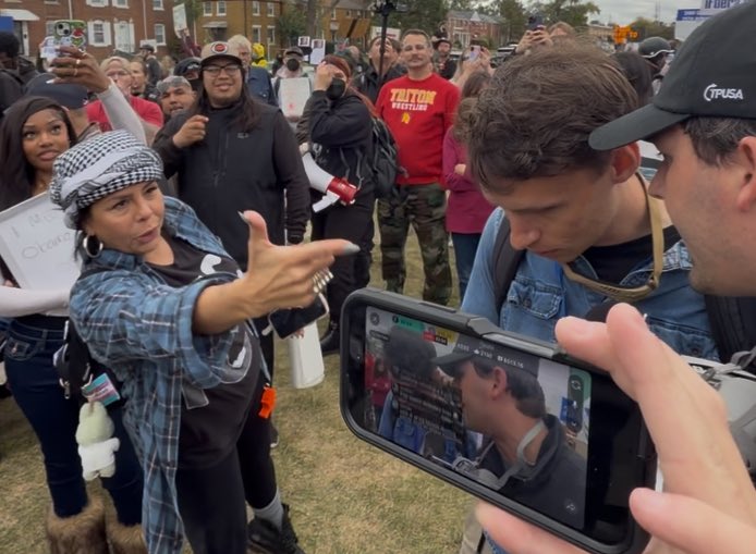 camhigby's tweet image. We believe we have identified the Chicago rioter who threatened to KILL ME today as Tracy M. Quinonez. 

She reportedly has criminal priors including battery and physical contact. She told @lancevideos that she has put a gang hit on us.