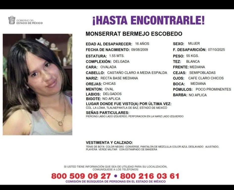 Ayúdenos a compartir! Es familiar de una de nuestras seguidoras! <a href="/OHarfuch/">Omar H Garcia Harfuch</a> <a href="/delfinagomeza/">Delfina Gómez A.</a> <a href="/Busqueda_MX/">Comisión Nal. de Búsqueda Mx</a> <a href="/busqueda_cdmx/">Comisión de Búsqueda CDMX</a> por favor haznos un RT ayuda mucho a difundir para encontrarla!