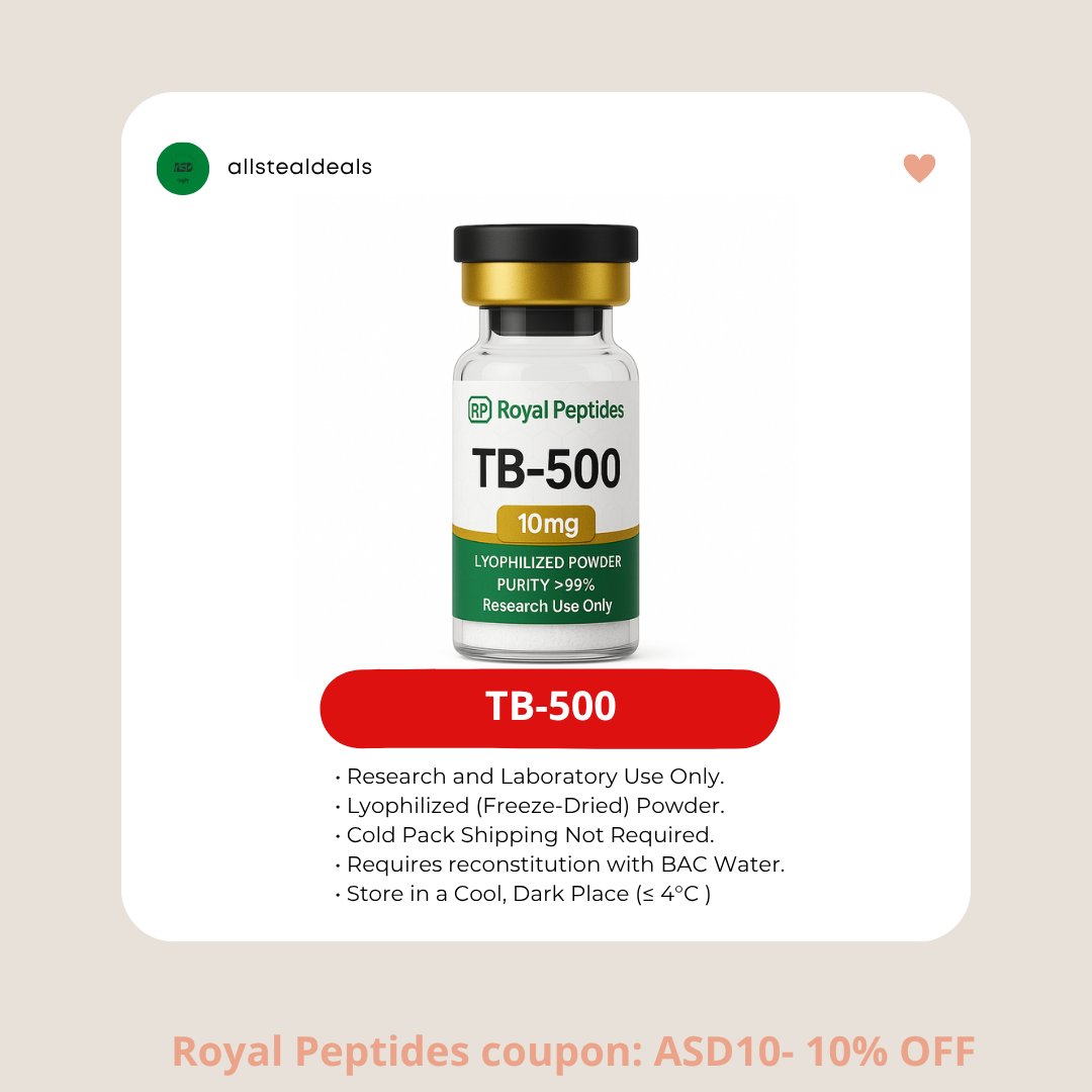 allstealdeals's tweet image. Royal Peptides offers some straightforward Royal Peptides coupon codes that works across their entire product lineup.
Current Active Code: ASD10 or ROYAL10 - 10% OFF
#peptides #royalpeptides #discountcode #allstealdeals