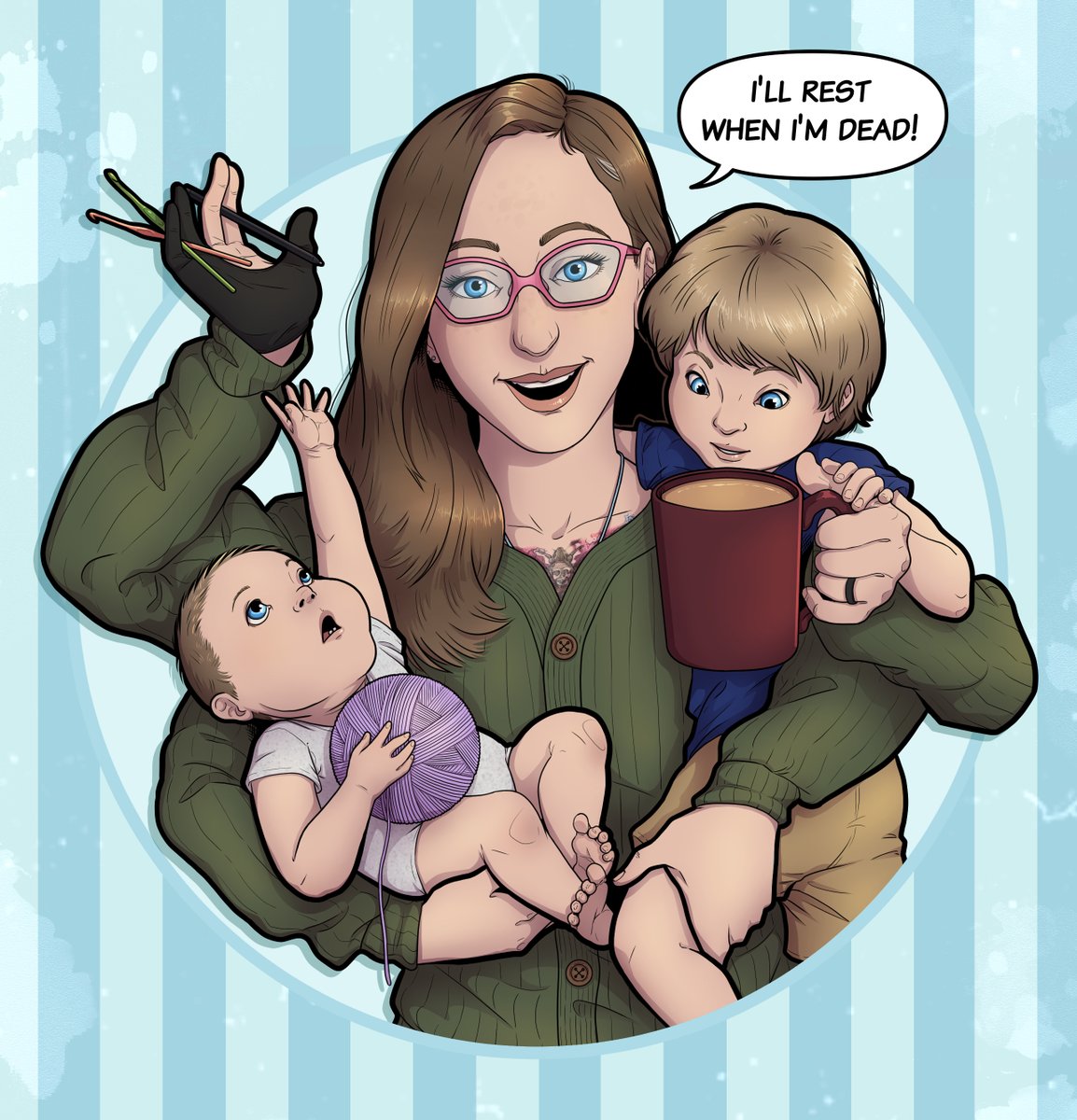 Hello! :D
I'm still busy lol. But I don't care - I have ambition &amp; caffeine on my side. 😤 (&amp; a delusion that I have more arms than I really do to tackle tasks, until reality reminds me that's not the case lol. 🙃)
Anyway! Join my Discord &amp; do art with me:
discord.gg/dtzjMfmkqK