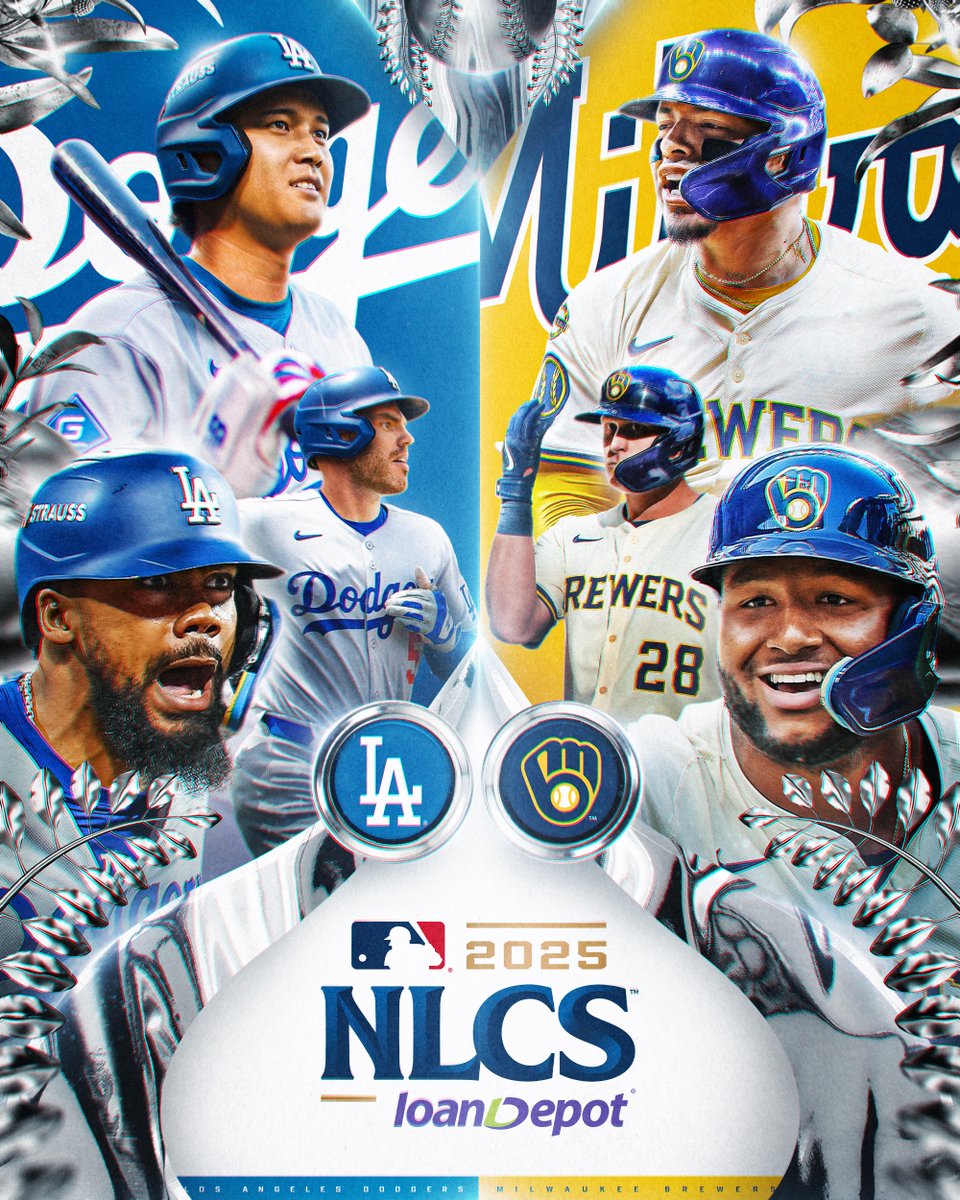 MLB's tweet image. World Series trip on the line.

A rematch of the 2018 #NLCS. Dodgers vs. Brewers!