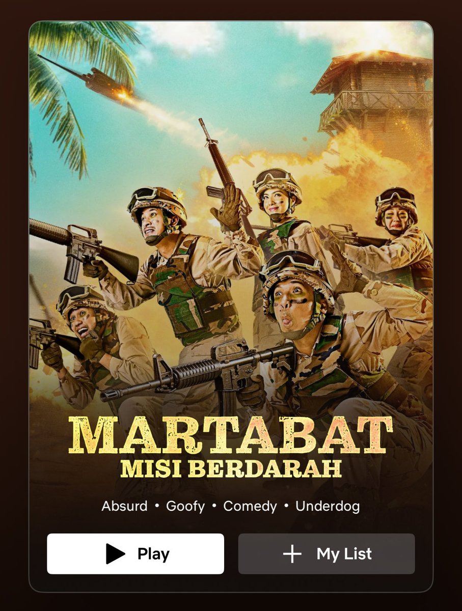 Untuk siapa yang tak sempat tengok haritu dekat wayang, MARTABAT Misi Berdarah dah available online di Netflix! Pada kitorang movie ini adalah the best local comedy movie this year. Selamat menonton!

#MartabatMisiBerdarah