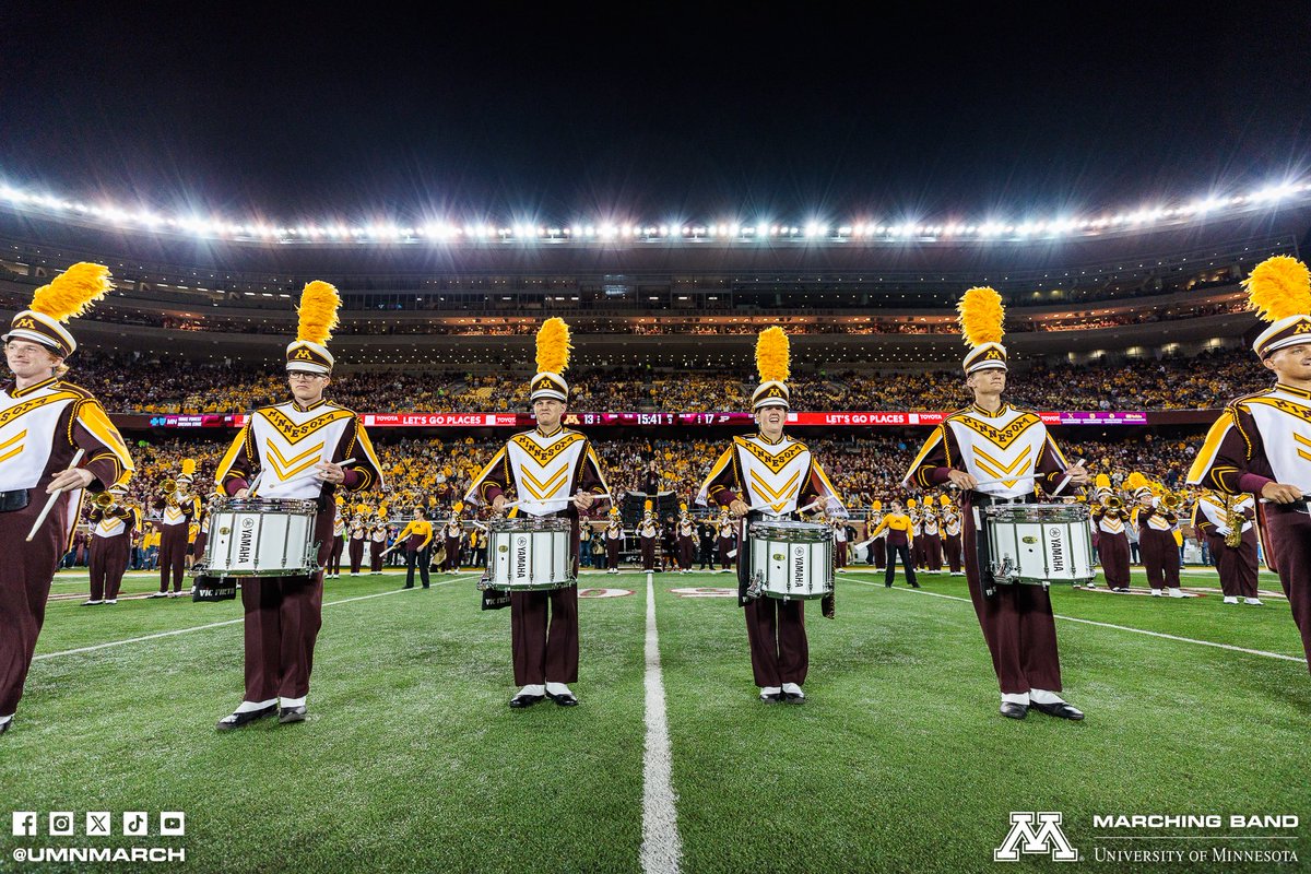 Hey oh — listen what we played oh 🎶

Thanks to Chad Smith from the Red Hot Chili Peppers for rocking the field with us for halftime! 

We’re so honored to celebrate the new scholarship he created in honor of his parents and his lifelong Minnesota connection 🐿️🥁