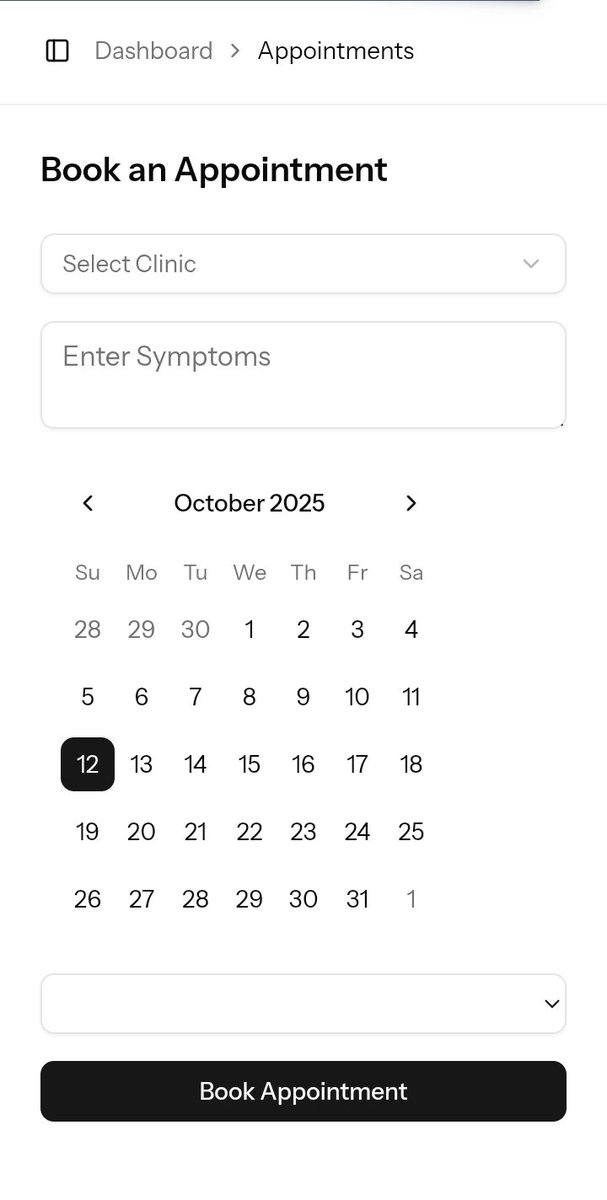 toboreeee's tweet image. Built the front-end for Delta Health Info & Appointment Booking System 💻
Helping people in rural areas find clinics, access health info, and book appointments online, all in one place.
Built with Next.js, Tailwind & a lot of coffee 😅☕
#FrontendDev #Nextjs #Tailwind #WebDev