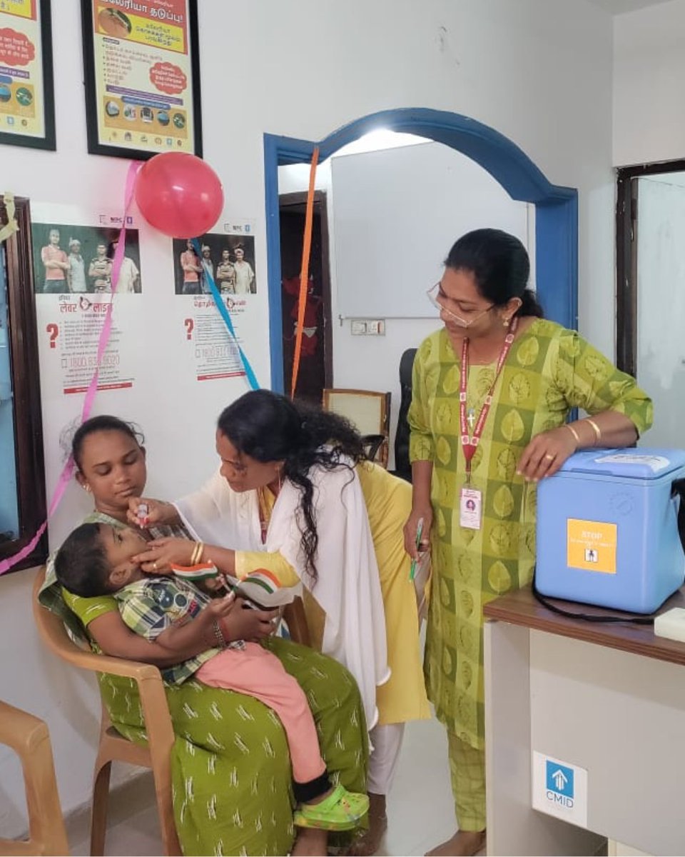 Pulse Polio immunisation happening at various facilities of CMID today in Kochi.

#PulsePolio2025  #migrants #migration #CMID #poliosunday