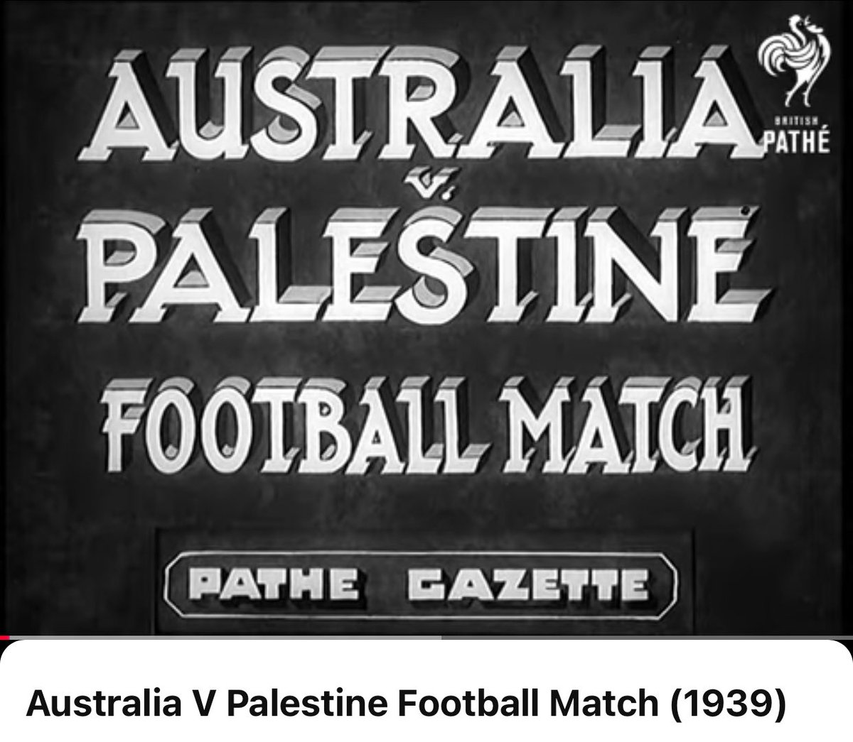 youtu.be/z2ACYGEmkGk?si…

Australia versus Palestine Football Match 1939