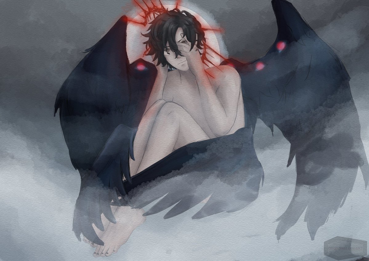 Crimsonbloodart's tweet image. 𝓢𝓪𝓭 𝓮𝔂𝓮𝓼, 𝓵𝓸𝓸𝓴𝓲𝓷𝓰 𝓱𝓾𝓻𝓽,𝓞𝓱 𝓯𝓪𝓵𝓵𝓮𝓷 𝓪𝓷𝓰𝓮𝓵 𝓶𝓪𝔂 𝔂𝓸𝓾 𝓯𝓲𝓷𝓭 𝓹𝓮𝓪𝓬𝓮 𝓘𝓷 𝓽𝓱𝓲𝓼 𝔀𝓸𝓻𝓵𝓭...
 #KyrioCifer #Kyanvas #CiferVersary