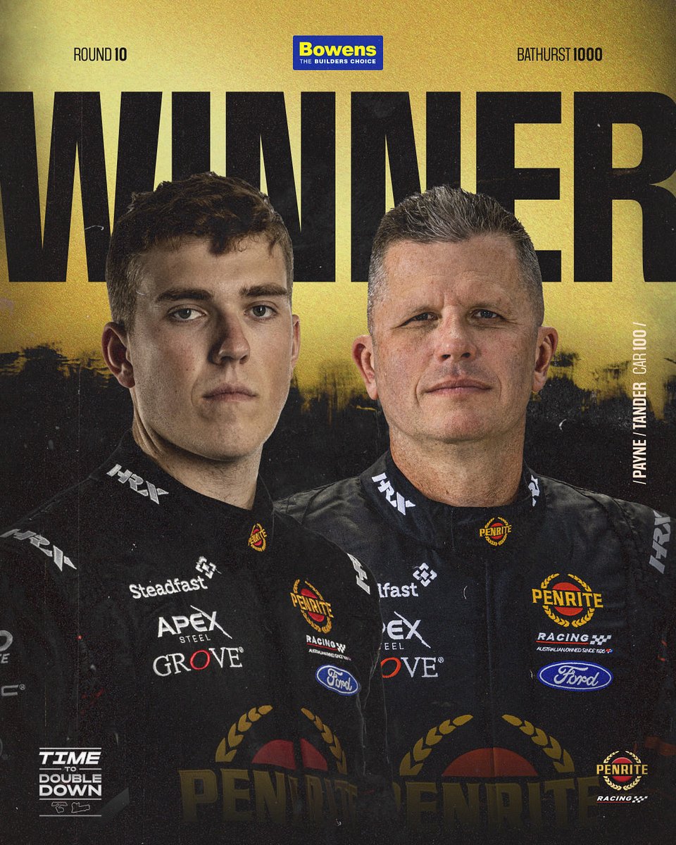 PenriteRacing's tweet image. Matty &amp;amp; @GarthTander ARE BATHURST 1000 WINNERS!!!🏆