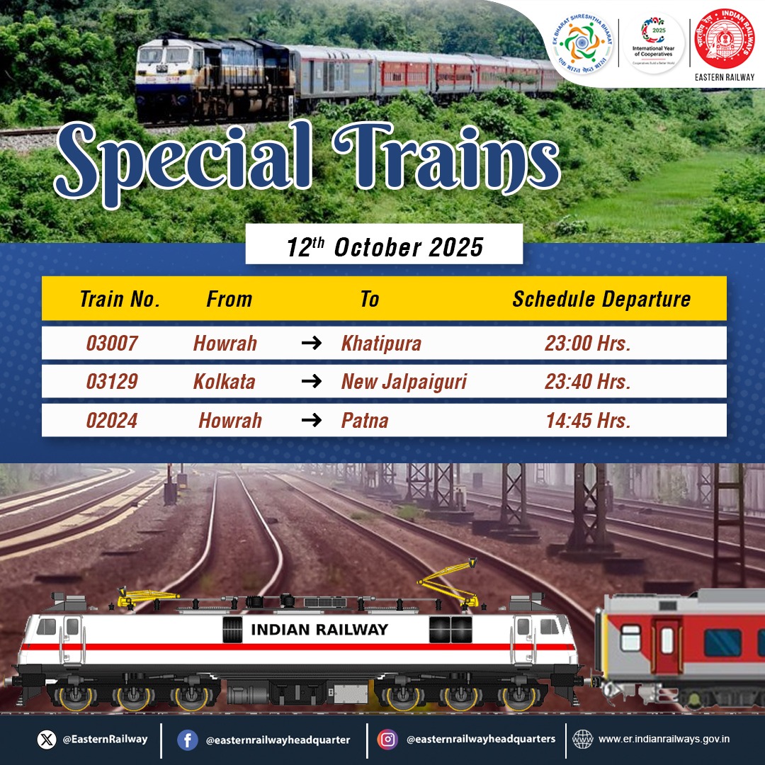 EasternRailway's tweet image. #SpecialTrain #EasternRailway #traintime