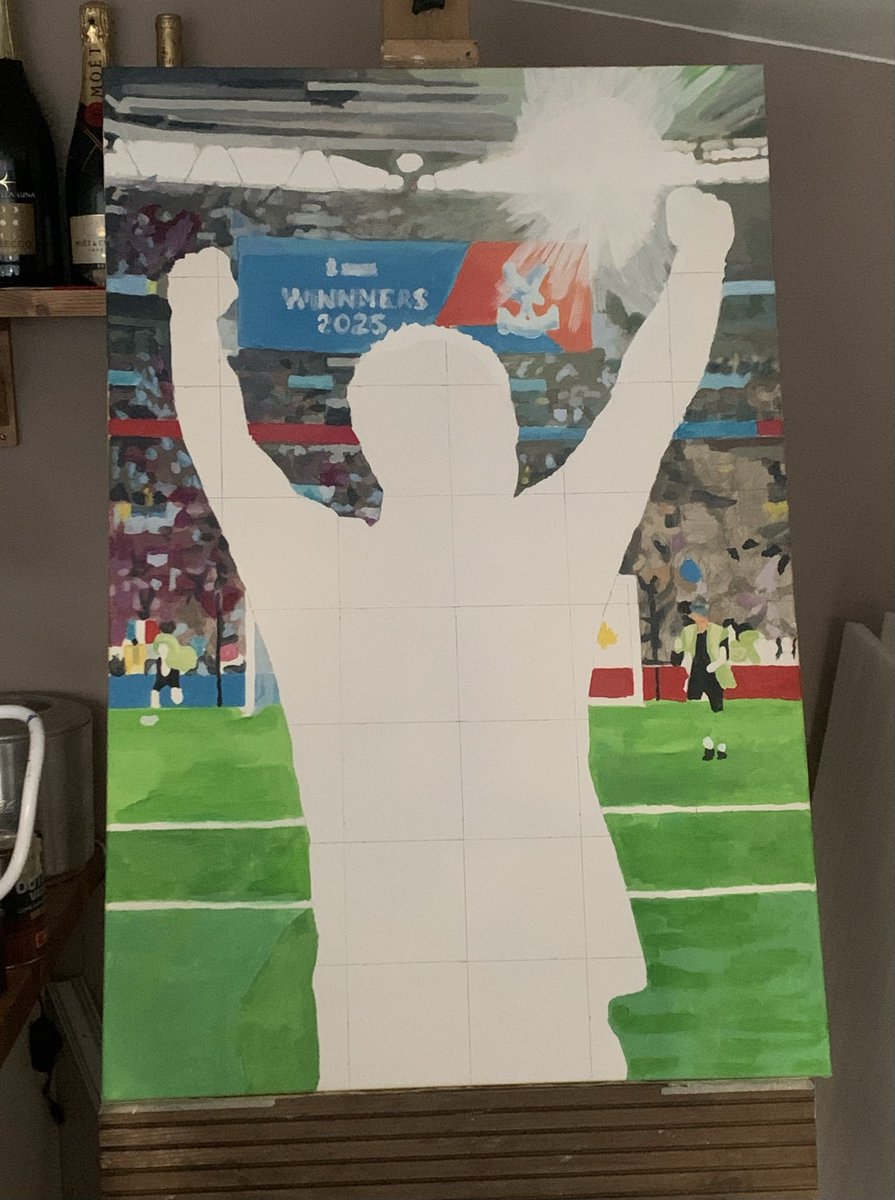 New #cpfc painting underway - I’ll keep you posted on my progress 👍🖌️🎨

No 3 in my <a href="/EmiratesFACup/">Emirates FA Cup</a> collection 🦅❤️💙🏆 - guesses &amp; Reposts very welcome!! 😉

#art #football #facup #winners @cpfc <a href="/cpfcdsa/">Crystal Palace FC DSA</a> <a href="/CEO4TAG/">Steve Parish</a> <a href="/gazbod/">GazBod</a> <a href="/HLTCO/">HLTCO</a> 

Follow me at instagram.com/studioartwork_…
