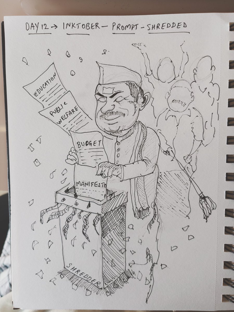 rajeshpillai's tweet image. Day 12 - #inktober - Prompt - Shredded

#inktober2025 #dailydrawing #deliberatepractice