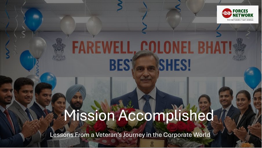 ForcesNetwork1's tweet image. Mission Accomplished:  Veteran&apos;s Journey- Lessons from a Veteran Superannuating from a Corporate Career

Watch the story of Col Vivek Bhatt  who superannuated from his corporate journey.
youtube.com/watch?v=SGU-Pl…