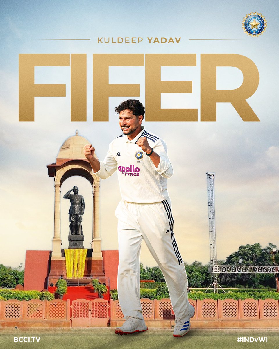 DurlabhDJ's tweet image. Five Wicket Hawl for Kuldeep Yadav
.
#INDvsWI #WTC27
Shubman Gill Yashasvi Jaiswal Ravindra Jadeja