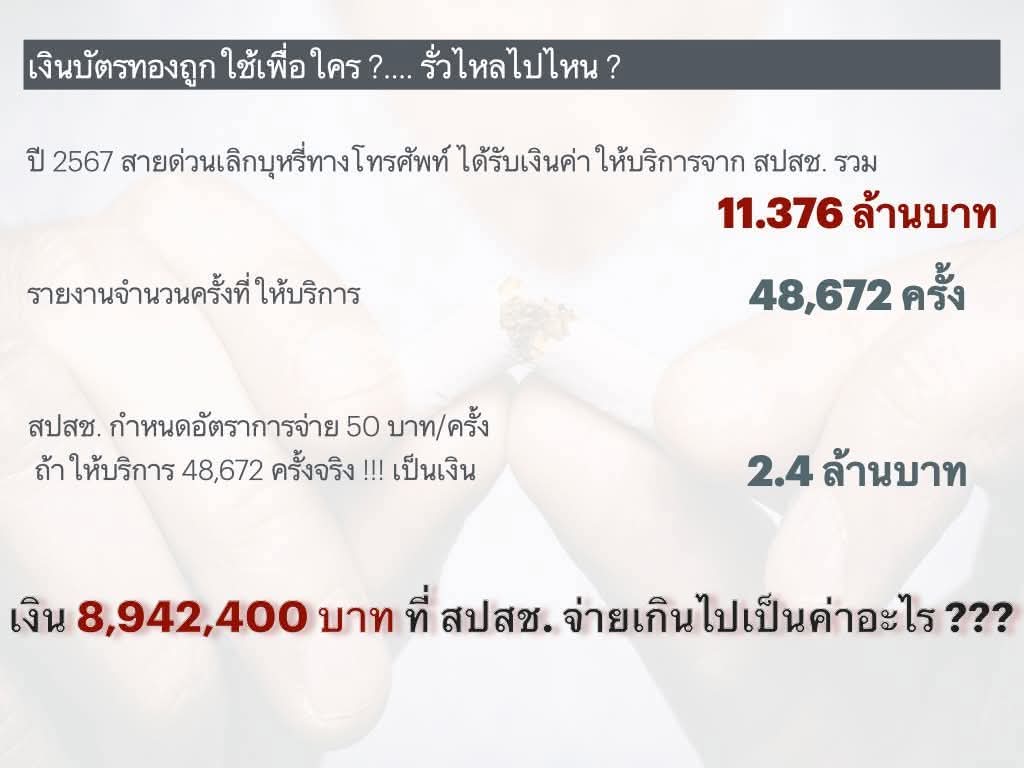 DoctorEkk's tweet image. #สปสช ติดหนี้โรงพยาบาลจนต้องขอ งบกลางมาช่วยจ่าย
แต่... กลับเปย์สุดๆ กับองค์กรบางกลุ่ม บางประเภท
ตัวอย่างจากข้อมูลการจ่ายเงินให้ "สายด่วนเลิกบุหรี่" ที่เกินจากค่าบริการที่ประกาศไว้ถึง 8 ล้านกว่าบาท!!!

ถึงเวลาต้องตรวจสอบการจ่ายเงินของ สปสช. ทั้งระบบ?!