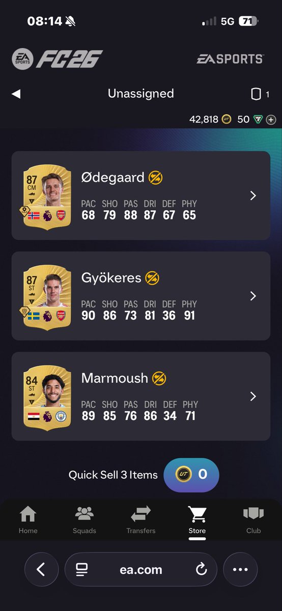 Gregory93J's tweet photo. Squad Battles paying off this morning https://t.co/hjLhxI1qJh