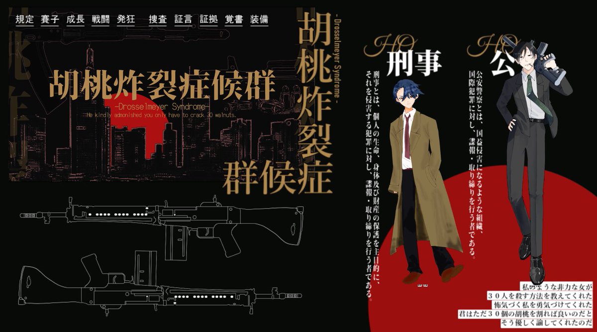 『胡桃炸裂症候群』

KP:羽衣
PL(PC):まつ(鷹屋敷 千隼)
             煮卵さん(墨野 日暮)

エンドDにてシナリオクリア

#まつさんとこの卓報告