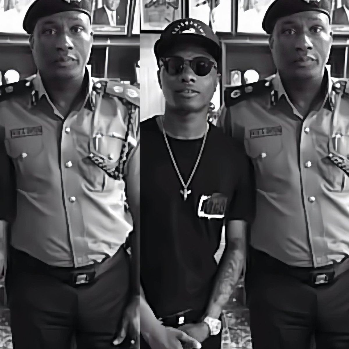 wizkidfc_'s tweet image. I laugh each time i remember the story behind this picture
😂
Do you want to know the story?
It was the time Linda Ikeji reported Wizkid to police that he bųllied her online after she post fake news about him.
Wizkid go the station, police wey be fans just dey snap picture…