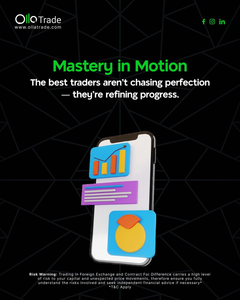 OllaTrade's tweet image. 💹 Mastery in Motion
Great traders don’t chase perfection they refine progress, one trade at a time.
Stay consistent. Stay disciplined. Stay Olla.

👉 Start refining: bit.ly/4mVMUSQ

#OllaTrade #SmartTrading #TradingMindset #DisciplineInTrading #FinancialMarkets