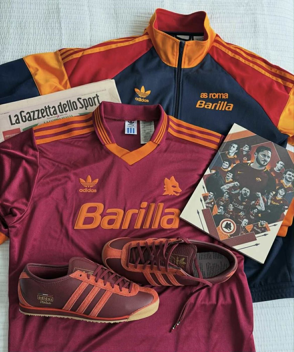 adidas Originals Italia in the new AS Roma colourway🟥 🟧 

Exclusive colourway online below👇