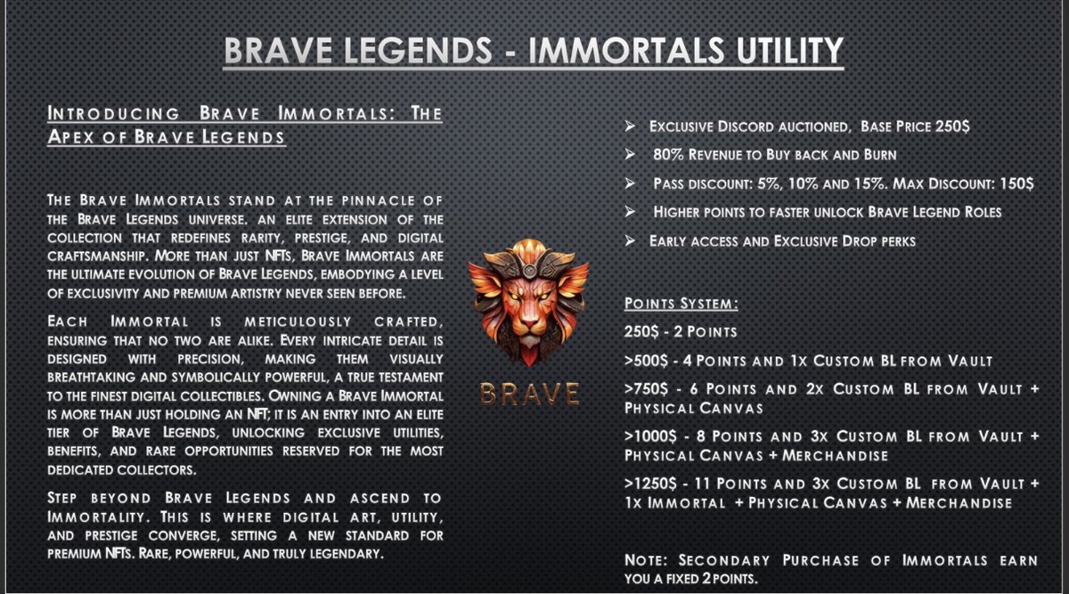 cronosbrave's tweet image. 🔥 Official Announcement: Brave Legends – Immortals Auction Update 🦁
Brave Fam, get ready for the next evolution in the Brave ecosystem! ⚡
Starting Tuesday, all Primary Brave Legends: Immortals will now be available exclusively for purchase using $BRAVE tokens. 💎
Brave…