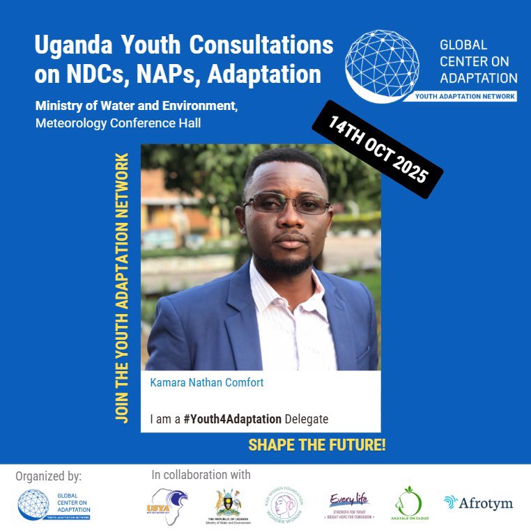 Kamara Nathan Comfort (@kamaranathanmhf) on Twitter photo Honored that I will be part of this great discussion organised by Global centre on adaptation and United Soaring Youth Africa come 14th October2025 <a href="/RobertJTurykira/">Robert J.Turyakira</a> <a href="/GayoUganda/">Green Africa Youth Organization (GAYO Uganda)</a> <a href="/GreenAghnet/">AGHNET-Green Health Network.</a> <a href="/nandera_beth24/">Nandera Elizabeth Fortunate (Omw'eneloba)</a>
<a href="/UyiaUg/">United Soaring Youth Africa</a> @Afroty @GCAdaption <a href="/Akataleoncloud/">Akatale On Cloud</a> <a href="/KaziWomen2020/">Kazi Women Foundation</a> Honored that I will be part of this great discussion organised by Global centre on adaptation and United Soaring Youth Africa come 14th October2025 <a href="/RobertJTurykira/">Robert J.Turyakira</a> <a href="/GayoUganda/">Green Africa Youth Organization (GAYO Uganda)</a> <a href="/GreenAghnet/">AGHNET-Green Health Network.</a> <a href="/nandera_beth24/">Nandera Elizabeth Fortunate (Omw'eneloba)</a>
<a href="/UyiaUg/">United Soaring Youth Africa</a> @Afroty @GCAdaption <a href="/Akataleoncloud/">Akatale On Cloud</a> <a href="/KaziWomen2020/">Kazi Women Foundation</a>
