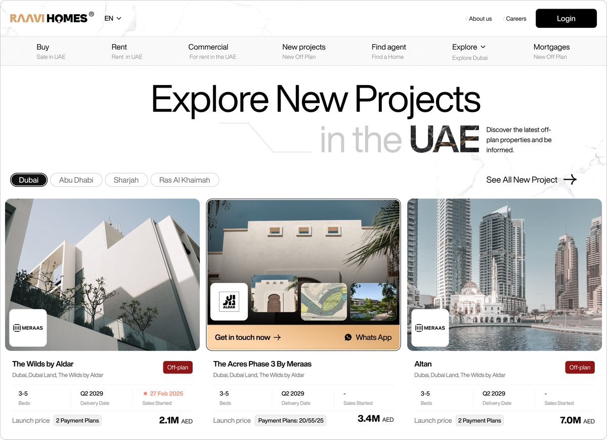 mrfarahzad's tweet image. Just finished my latest concept: RAAVI Homes — a clean, data-driven real estate platform for the UAE market.
Focused on simplicity, flow, and a premium visual identity.
dribbble.com/shots/26639498…

#UIDesign #UX #WebDesign #Figma #RealEstateDesign #DesignCommunity