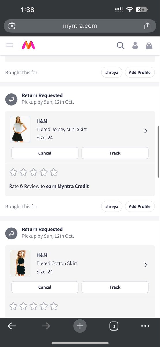 This is the 3rd time Im posting on X No one is coming to pick it up, <a href="/MyntraSupport/">Myntra Support</a> <a href="/myntra/">Myntra</a> I have requested the return since 4 days. What is this behaviour???