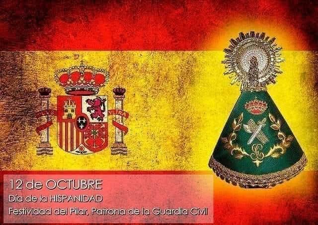 Feliz día de la Hispanidad y de la virgen del Pilar patrona de la guardia civil.
Muchas felicidades a todos los agentes de la guardia civil que velan cada día por la seguridad de todos.