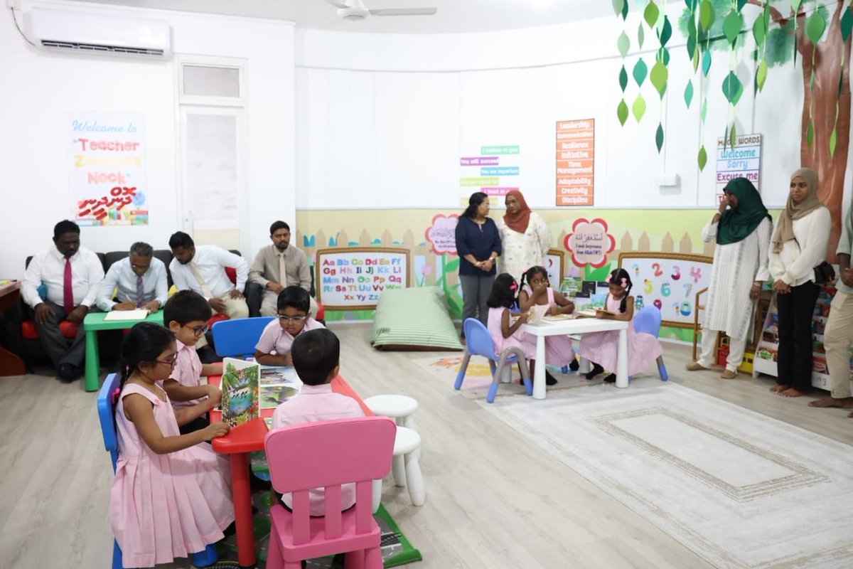 adamazim's tweet image. Honored to join the inauguration of Maafannu Madharsaa Library and SCLP ( Students with Complex Learning Profile ) Class — a milestone in promoting inclusive and accessible learning for all students.
#EducationForAll #InclusiveLearning #MaléCity @MMadharusa