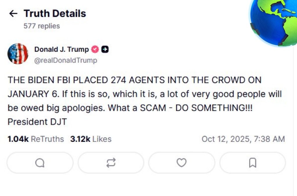SprinterPress's tweet image. Trump counted 274 FBI agents among those who stormed the Capitol on January 6, 2021

He called all the Capitol riots a &quot;scam,&quot; insisting that they were staged by Biden&apos;s Department of Justice to discredit his supporters and distract from the issue of election fraud.