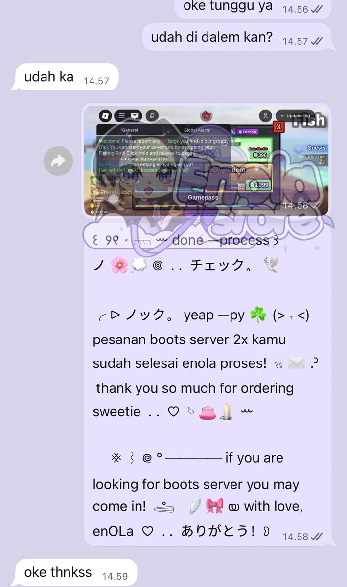boescil's tweet image. boots server fish it ✅
biar makin gacor server kamu 😆🫰🏻
