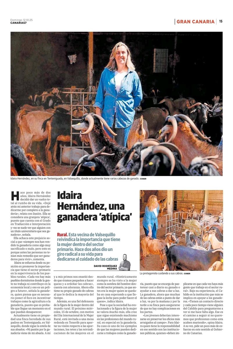 sectprimariogc's tweet photo. 🌾 𝙂𝙧𝙖𝙘𝙞𝙖𝙨 @Canarias7 𝙥𝙤𝙧 𝙫𝙞𝙨𝙞𝙗𝙞𝙡𝙞𝙯𝙖𝙧 𝙖𝙡 𝙨𝙚𝙘𝙩𝙤𝙧 𝙥𝙧𝙞𝙢𝙖𝙧𝙞𝙤 🌾

Gracias por contar historias como la de Idaira Hernández, joven ganadera de Tenteniguada, ejemplo de pasión, innovación y compromiso con el campo grancanario 🌱
#GranCanariaCultiva https://t.co/6UR5PX1yfA