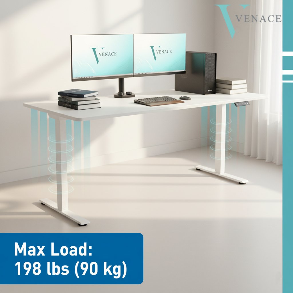 VenaceHousehold's tweet image. Strong. Stable. Smart. 💪

The Venace A2 Dual-Motor Standing Desk supports up to 198 lbs (90kg) — power and precision for your ultimate setup.

✨ Shop the A2: vvenace.com/products/premi…

 #VvenaceA2 #StandingDesk #WorkspaceUpgrade #Vvenace