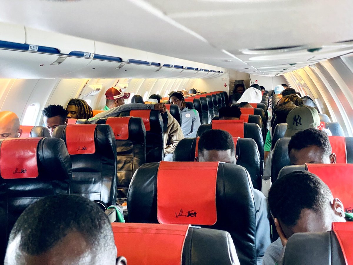 thecableng's tweet image. Super Eagles finally arrive Uyo after aircraft issue in Angola

The Super Eagles of Nigeria have finally arrived in Uyo after an aircraft issue forced an emergency landing in Angola.

On Saturday, the Eagles were returning to Nigeria after their 2-1 victory over Lesotho in…