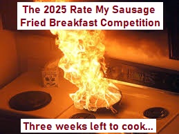 RateMySausage's tweet photo. The 2025 RMS Fried Breakfast Competition

Listen up chefs, judges, and everyone else - just three weeks until kick-off...twenty one days to create joy!

Sun 2 Nov – last submission day
Mon 3 Nov – competition starts

#FryUp #FryOff #ShopLocal #ProperButcher

Feel free to RT... https://t.co/a2iXIEm8iO