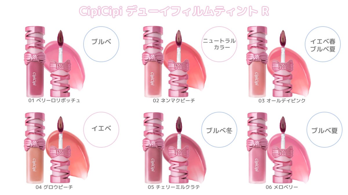 情報解禁されて即バズしたCipiCipiの新作リップをパーソナルカラーに