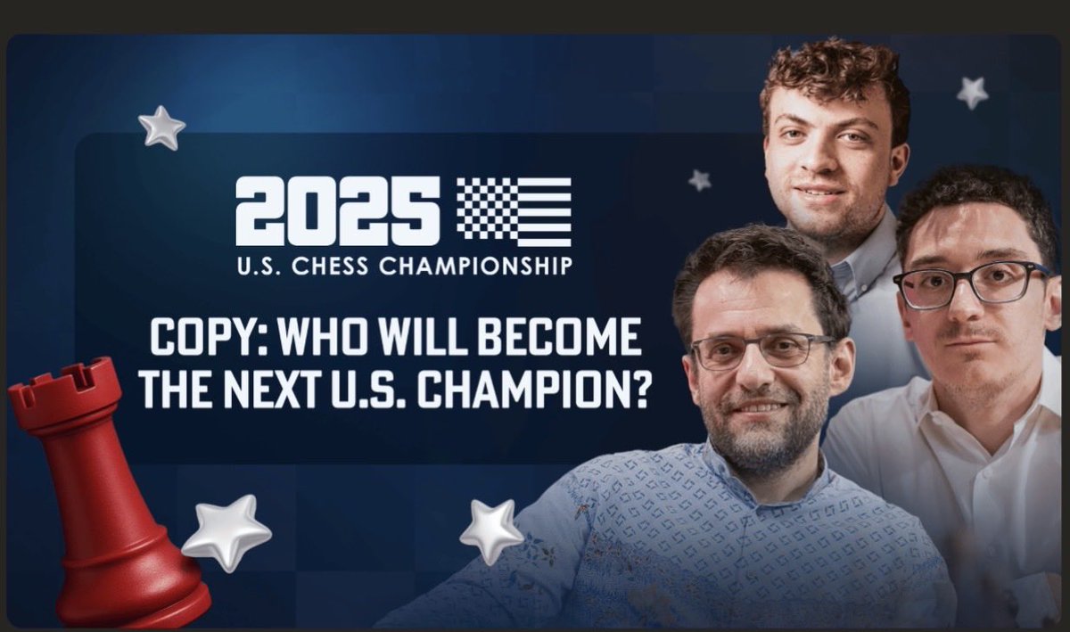 ♟ The 2025 U.S. Chess Championships are here!
America’s finest minds battle for glory in Saint Louis 🇺🇸🔥

At ChessChain, we celebrate every move that defines greatness.
Play. Compete. Earn. ♟

#USChess #Chess2025 #SaintLouisChessClub #ChessChain

Photo: <a href="/chesscom/">Chess.com</a>