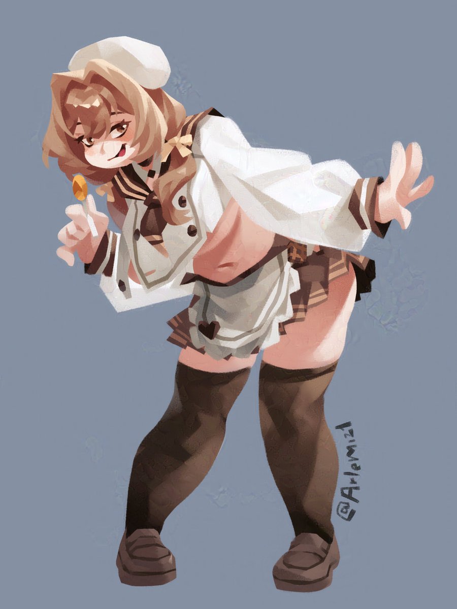 Bready from nikke illustration.
A bit skin exposing.