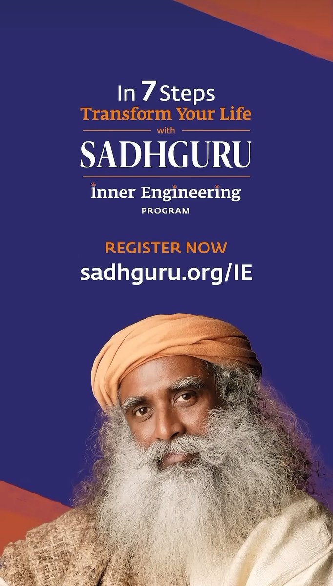 ElsaMessilaElsa's tweet image. We embrace life with love and connection, reflecting the true essence of humanity.
Transform your Life with @SadhguruJV 🙏
Register for Inner Engineering:
➡️ sadhguru.co/IE
#InnerEngineering #7StepswithSadhguru #yoga #meditation