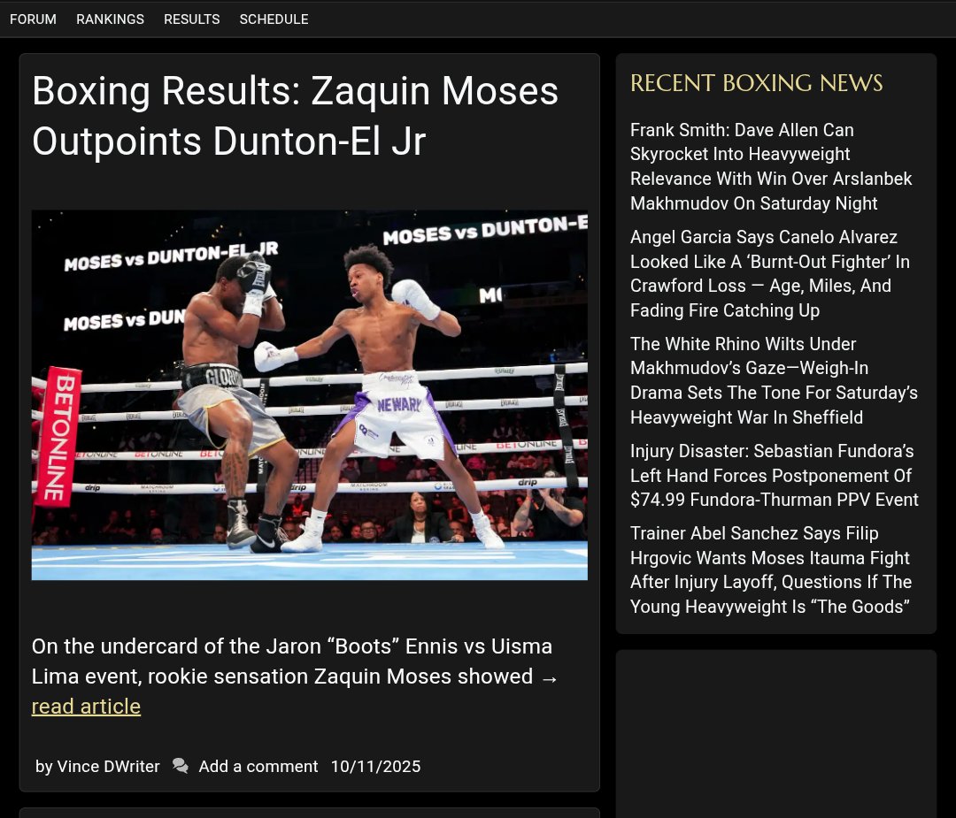 DWriterVince's tweet image. Click link 
bxng24.com/TNcwW1 

#Boxing #EnnisLima #ZaquinMoses #DAZN #Matchroom
