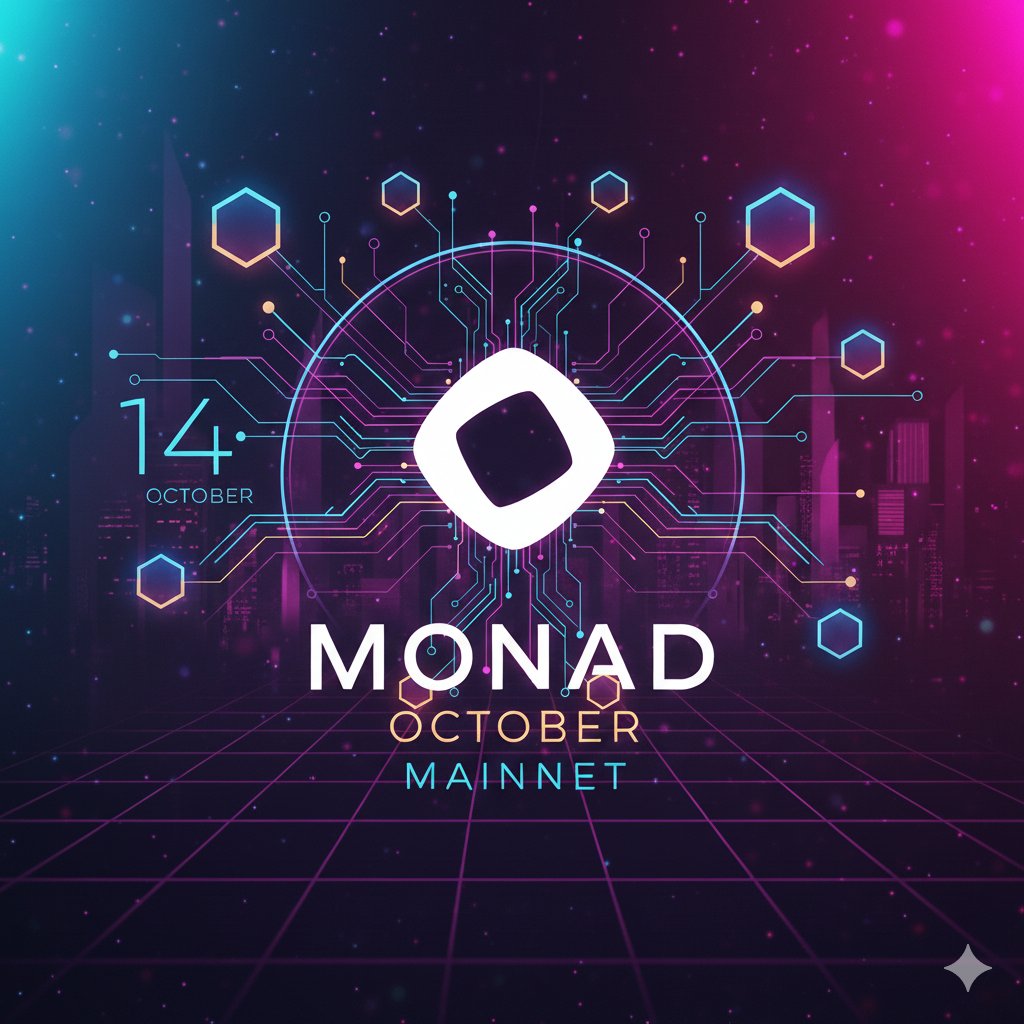 SUMITKUMAR0702's tweet photo. October 14 is the milestone date: the @monad Mainnet is officially live. 🚀
$MON powers this high-performance blockchain, built with parallel execution and a developer-friendly architecture to push the limits of speed and efficiency. The countdown is over!
#Monad #Mainnet #Crypto https://t.co/bYJAkvEwLB