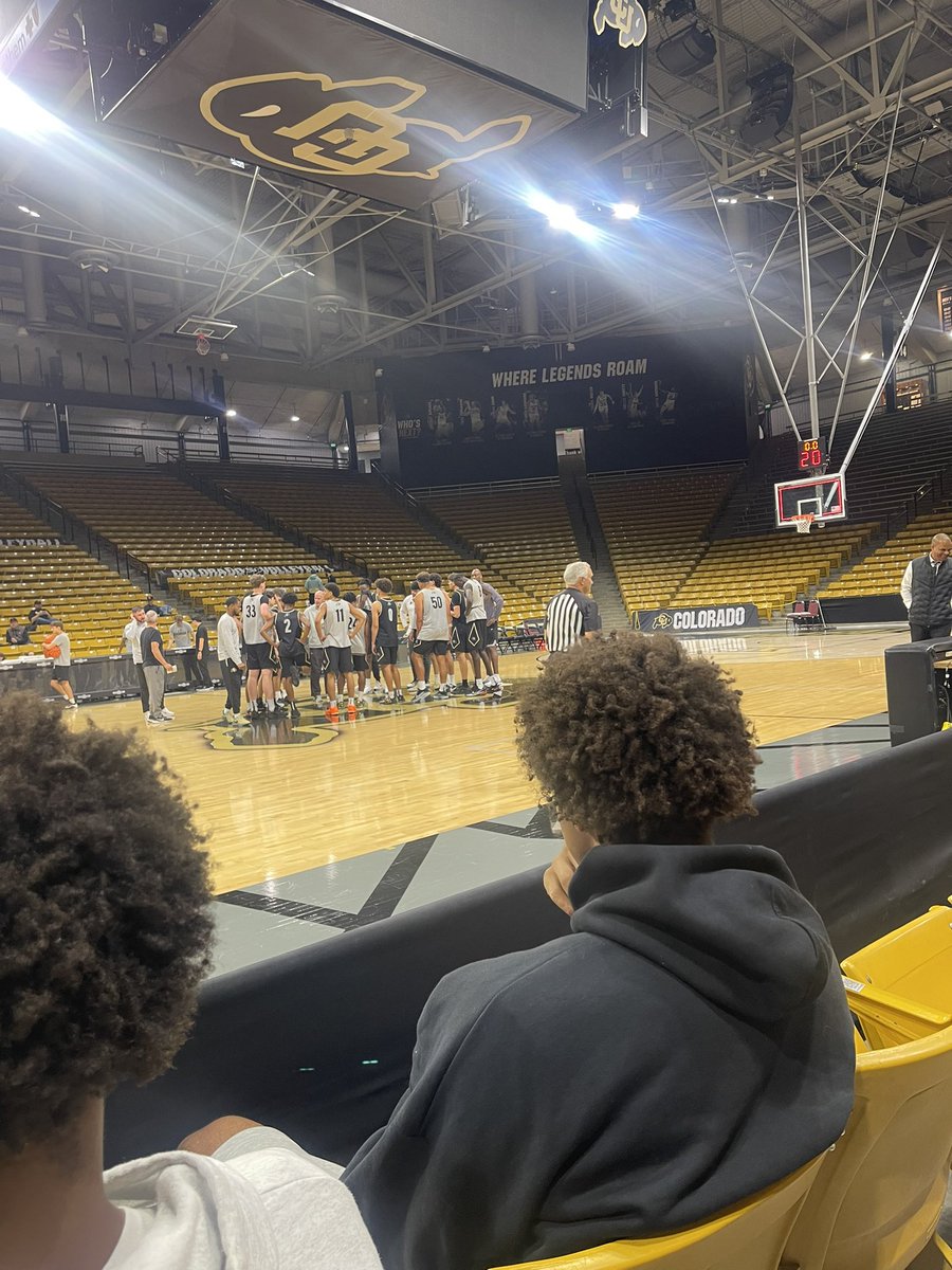 Grateful for another invite to watch <a href="/CUBuffsMBB/">Colorado Men's Basketball</a>, the scrimmage was a great experience and thank you for having me and my family at the football game. Thank you again Coach <a href="/mike_rohn/">Mike Rohn</a> for the hospitality.