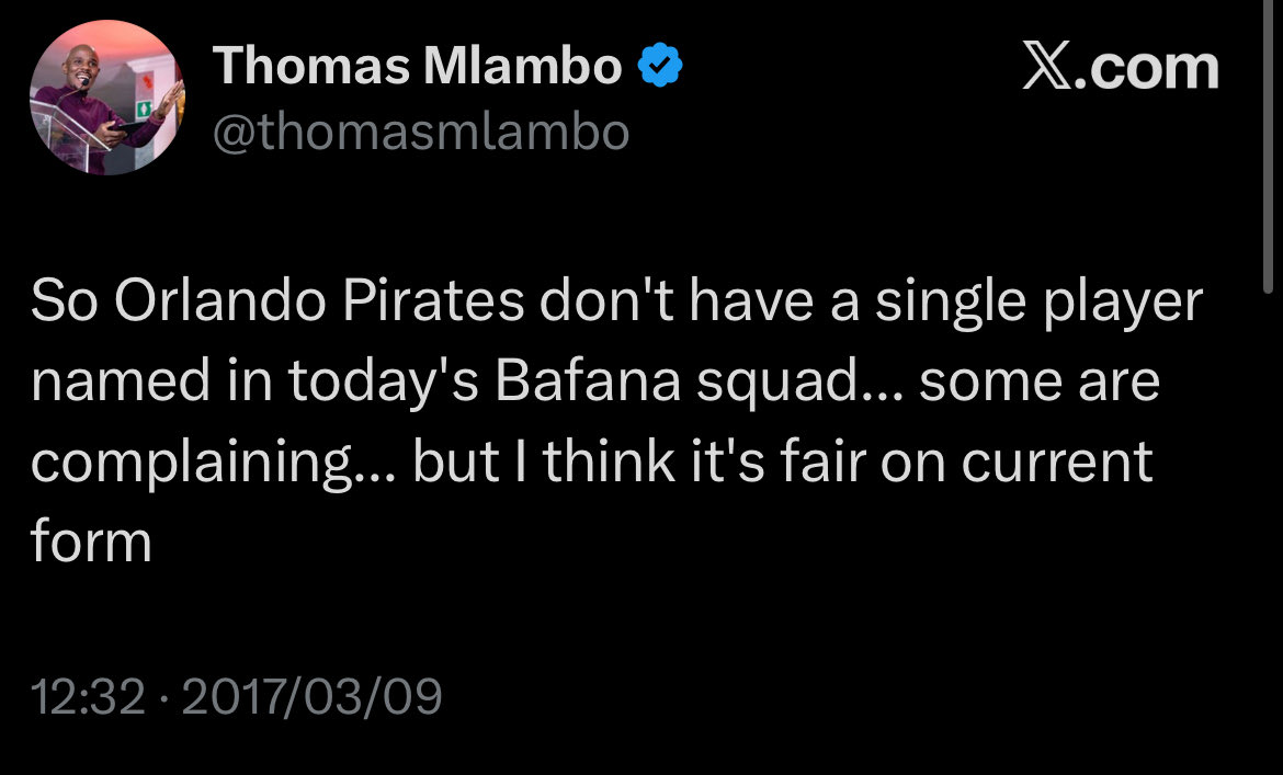 Ndlombango's tweet photo. @thomasmlambo Was this not you fuelling clubism Thomas Mlambo? https://t.co/apHhqkxoHi